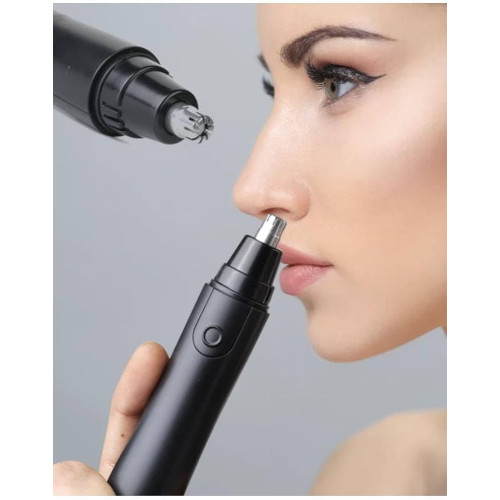2-in-1 Electric Nose & Ear Hair Trimmer Stainless Steel Blades Painless