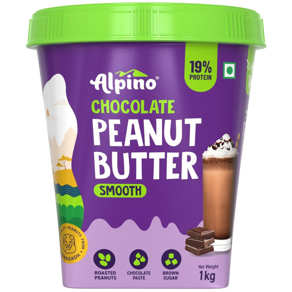 ALPINO Chocolate Peanut Butter Smooth – 1kg, 24g Protein @ Rs 231