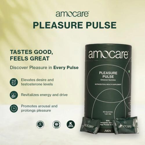 Amocare Pleasure Pulse Enhancer Gummies For Men – 60 Gummies Loot Deal: ₹115 + Free Delivery