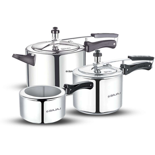 Bajaj New Shakti Inner Lid Pressure Cooker Combo 2L 3L 5L