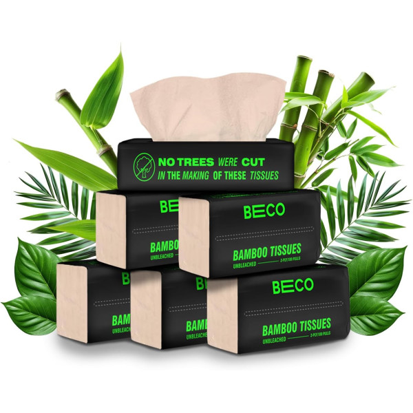Beco Bamboo Soft Facial Tissue Papers- 100 Pulls Per Pack