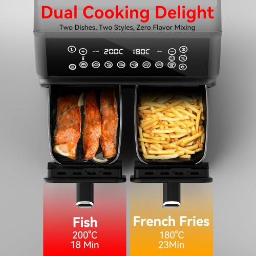 Billord Air Fryer for Home,Dual AirFryers