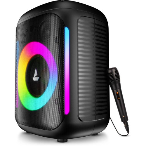 boAt PartyPal 30 25W Bluetooth Speaker With Karaoke Mic RGB Lights And TWS Mode