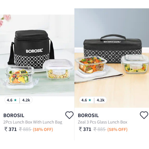 BOROSIL Glass Lunch Boxes with Up to 64% Discount Starting from ₹371