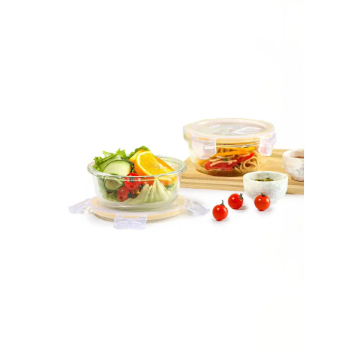 Cello Transparent Glass Lunch Box Microwave & Dishwasher Safe
