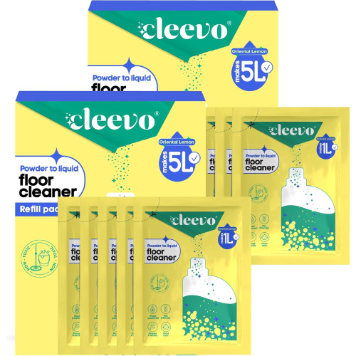 Cleevo Natural Disinfectant Floor Cleaning Liquid 10L Zesty Lemon Refill