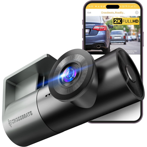 Crossbeats RoadEye Neo 2025 Dash Camera With Wi-Fi App And 170 Degree Wide Angle For Cars