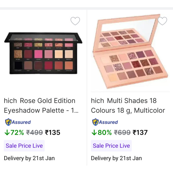 Eye Shadow Palettes with Minimum 50% Discount Starting at ₹97