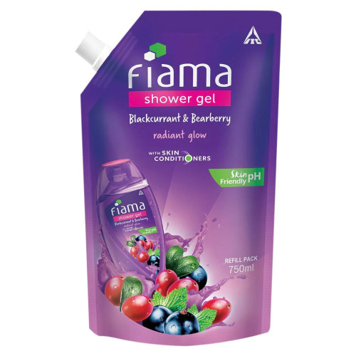 Fiama Blackcurrant And Bearberry Radiant Glow Shower Gel Refill Pack 750 ml