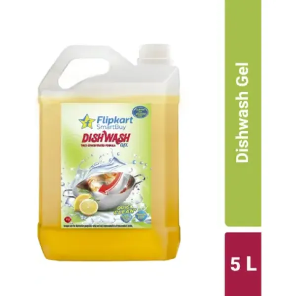 Flipkart SmartBuy Dishwash Gel - Lemon Fresh (5 Litre) @ ₹288