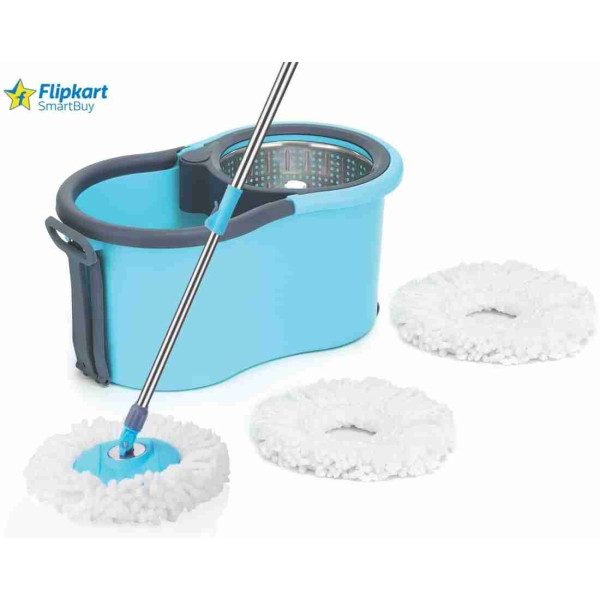 Flipkart SmartBuy Steel Sprinkler Mop Set – 3 Microfiber Refills