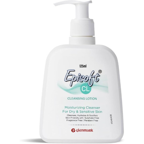 Glenmark Episoft Cleansing Lotion – Gentle Face Wash for Sensitive & Dry Skin