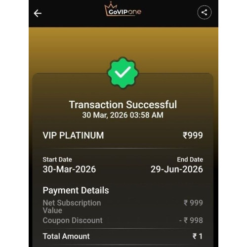 GoVIP OTT Loot 12 Platforms (Prime, Hotstar, SonyLiv, Zee5 & more) 3 Months at ₹1
