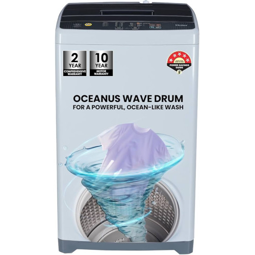 Haier 6 Kg 5 Star Top Load Washing Machine with Oceanus Wave Drum
