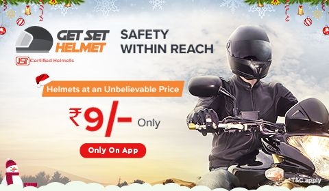 [Live @ 10AM, 25th Dec] Droom Helmet For ₹9!