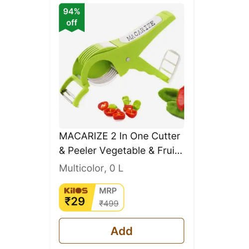 MACARIZE 2-in-1 Vegetable & Fruit Cutter Peeler