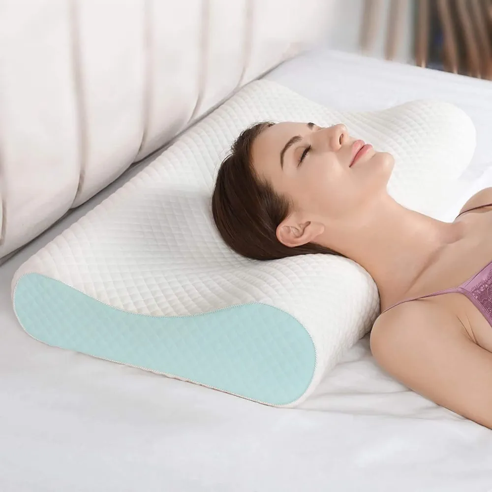 MASHUR FAB Memory Foam Orthopedic Pillow - Neck Pain Relief, Cervical Support