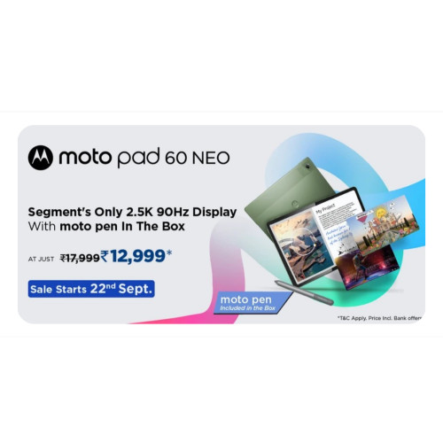 Motorola Pad 60 Neo 8GB RAM 128GB ROM Wi-Fi+5G Tablet Moto Pen