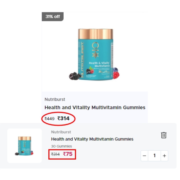 Nutriburst Multivitamin Gummies – Healthy & Tasty @ ₹75 + Free Delivery