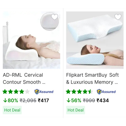 Orthopaedic Pillow Upto 83% Off Starting ₹417