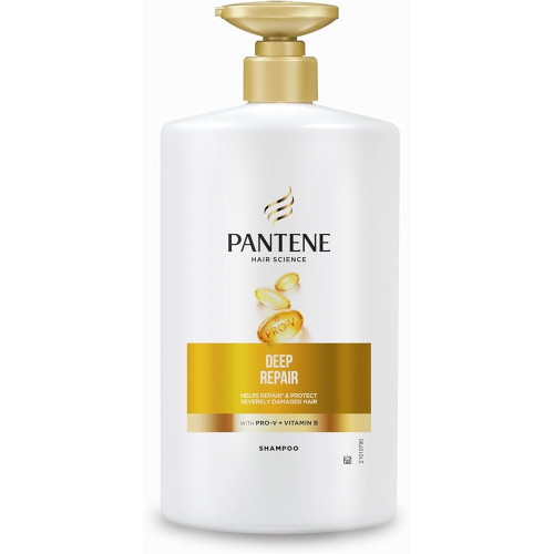 Pantene Deep Repair Shampoo 1Ltr Repair & Protect Damaged Hair