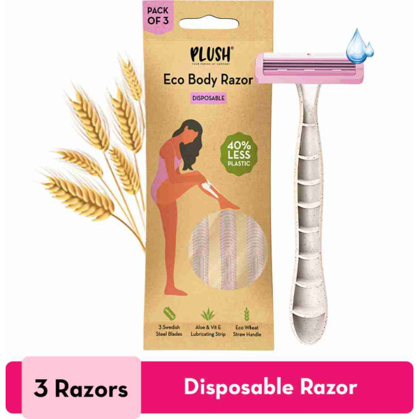 PLUSH Eco Disposable Body Razor for Women (Pack of 3) @ ₹70