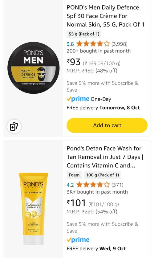 Ponds Beauty Products Upto 70% Off 