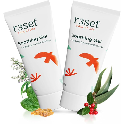 R3SET Natural Pain Relief Gel Pack Of 2 For Muscle Joint And Nerve Pain Relief