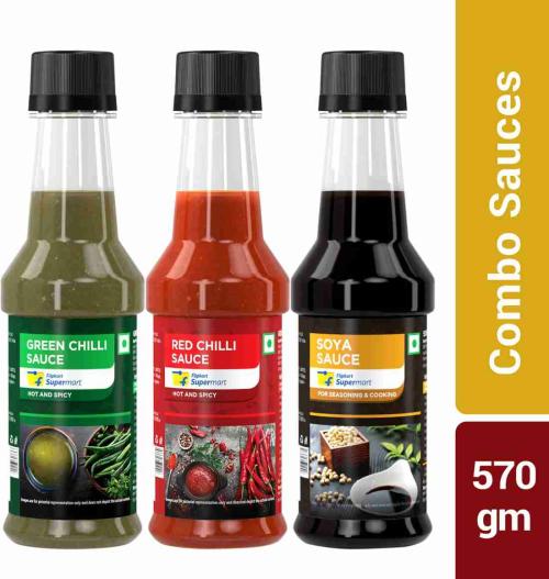Red Chilli, Green Chilli, Soya Sauce Combo