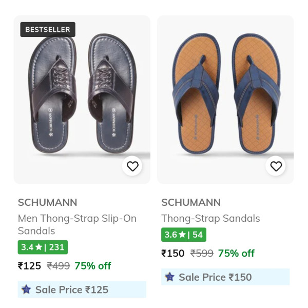 Schumann Thong-Strap Sandals - 75% Discount