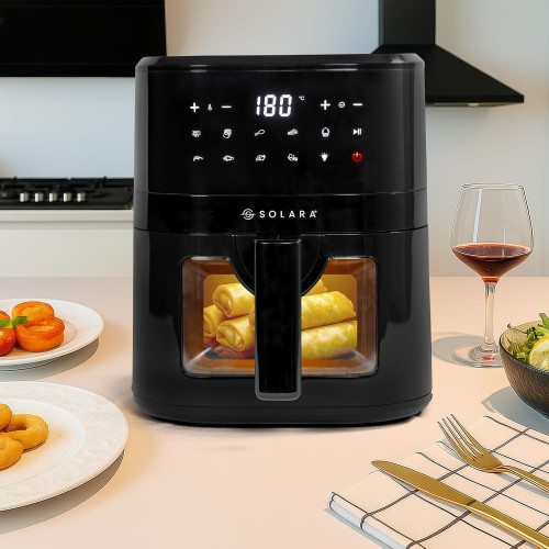 SOLARA 4.5L Digital Air Fryer with Window & 10 Preset Cooking Modes