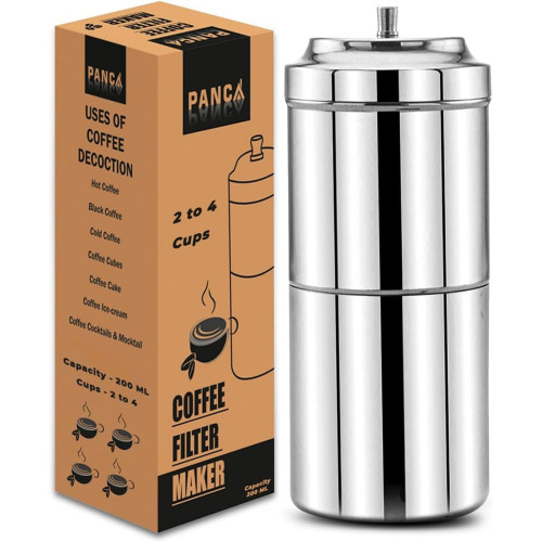 Stainless Steel South Indian Filter Coffee Maker For Decoction And Traditional Coffee