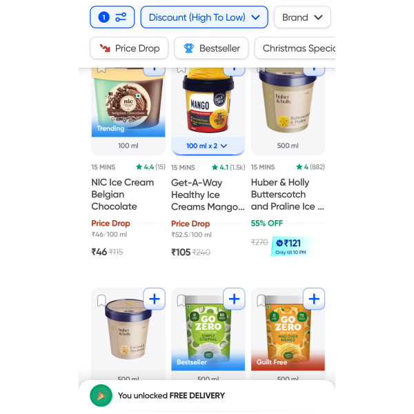 Swiggy Instamart Upto 60% Discount on Ice Cream