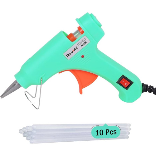 THEMISTO 20 W Mini Hot Melt Glue Gun with 10 Glue Sticks