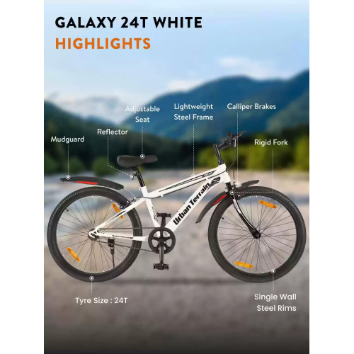URBAN TERRAIN Galaxy Steel 24T Single Speed Mountain Bike