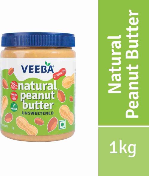 VEEBA Natural Peanut Butter Crunchy 1Kg