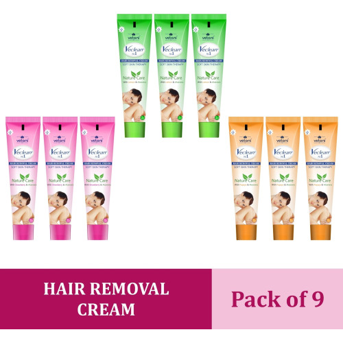 VETONI VECLEAN NO.1 Hair Removal Cream Pack of 9 Tubes