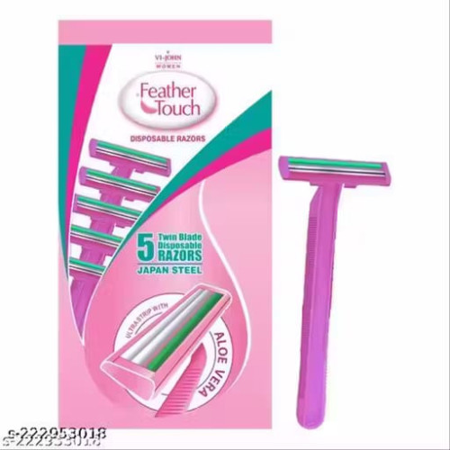 VI-JOHN Feather Touch Twin Blade Shaving Razor Loot Pack of 5 @ ₹37