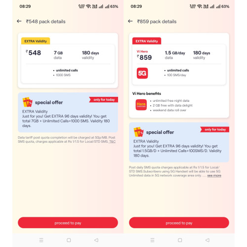 VI Prepaid Loot Offer Get 180 Days Validity On ₹548 And ₹859 Recharge Packs 