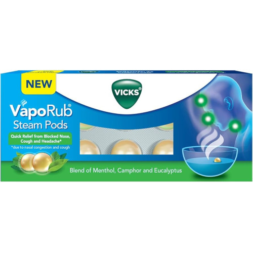 Vicks VapoRub SteamPods | Instant Relief from Cold & Congestion
