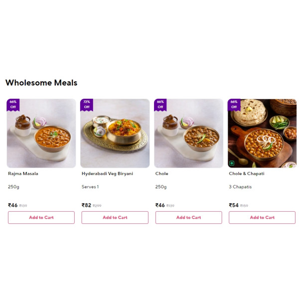 Zepto Meals Loot – Up to 70% Off, Starting at ₹45