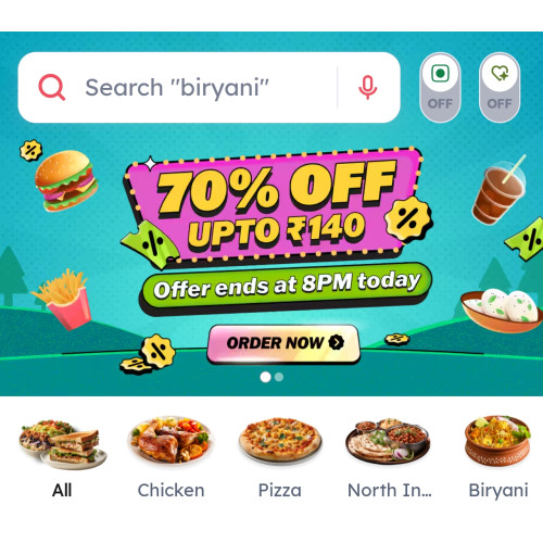 Zomato Loot 70% Discount on ₹129