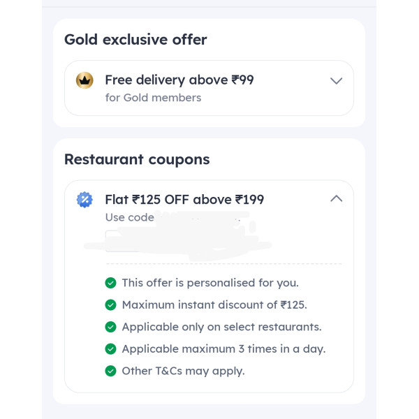 Zomato Loot New Coupon Flat ₹125 Off on ₹199