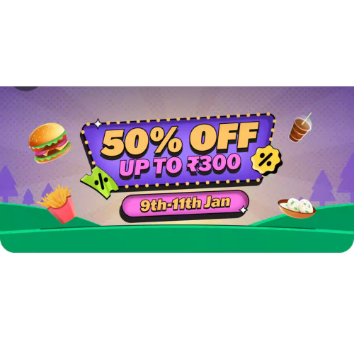 Zomato New Offer 50% Discount Max ₹300